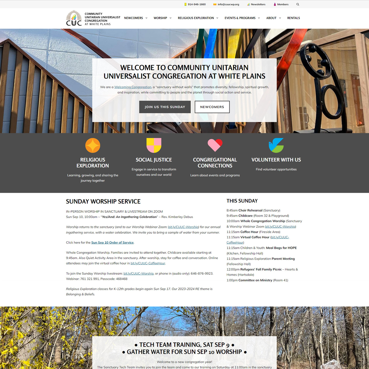 Website Redesign for Community Unitarian Universalist Congregation at White Plains